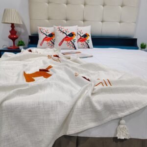 Handloom Soft Tasseled Blankets for Kids Room Decor