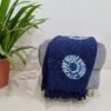 Shibori throw blanket