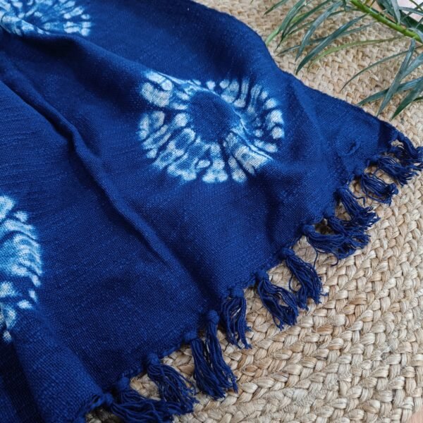 Shibori throw blanket